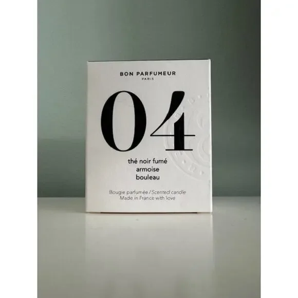 Bon Parfumeur Paris 04 Scented Candle Smoked Black Tea Mugwort Birch 2.4 oz- NEW - Picture 2 of 6